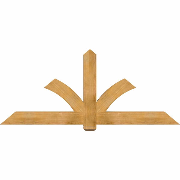 Ekena Millwork Redmond Rough Sawn Timber Gable Bracket, Western Red Cedar, 84"W x 35"H x 4"D x 6"F, 10/12 Pitch GBW084X35X0406RED00RWR - main